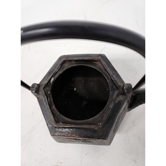 Vintage Japanese Asian Black Cast Iron Etched Hexagon Teapot Tea Kettle Lidded - Picture 7 of 10